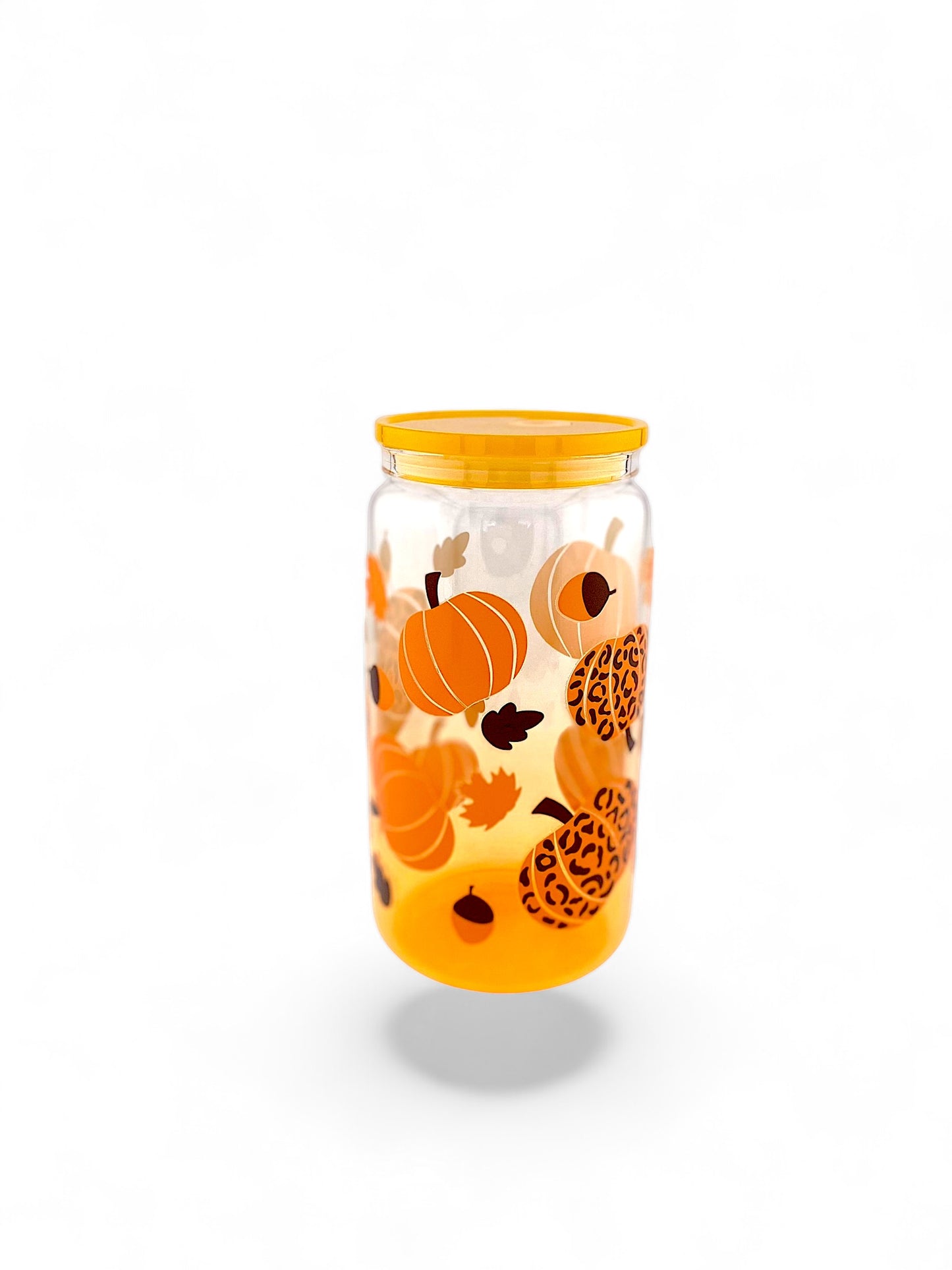 Fall Theme 16oz Tumbler W/ Straw