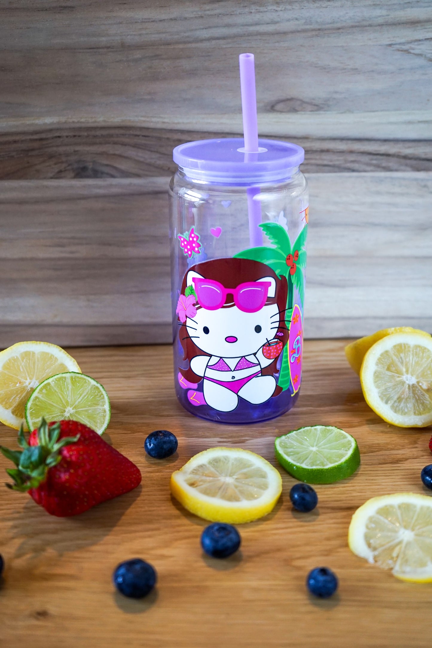 Summer Vibes Premium Glass Tumblers 16 oz