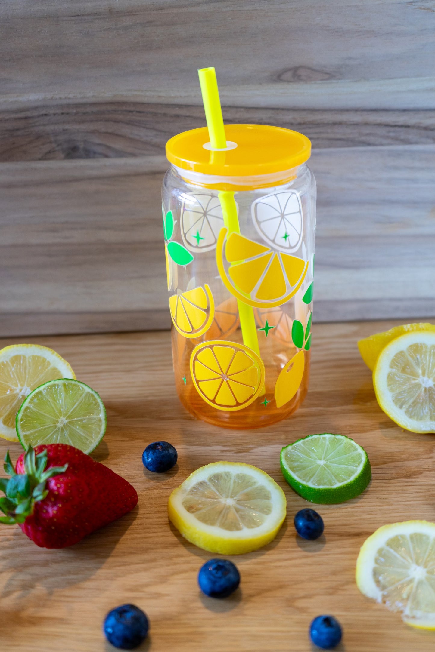 Summer Vibes Premium Glass Tumblers 16 oz