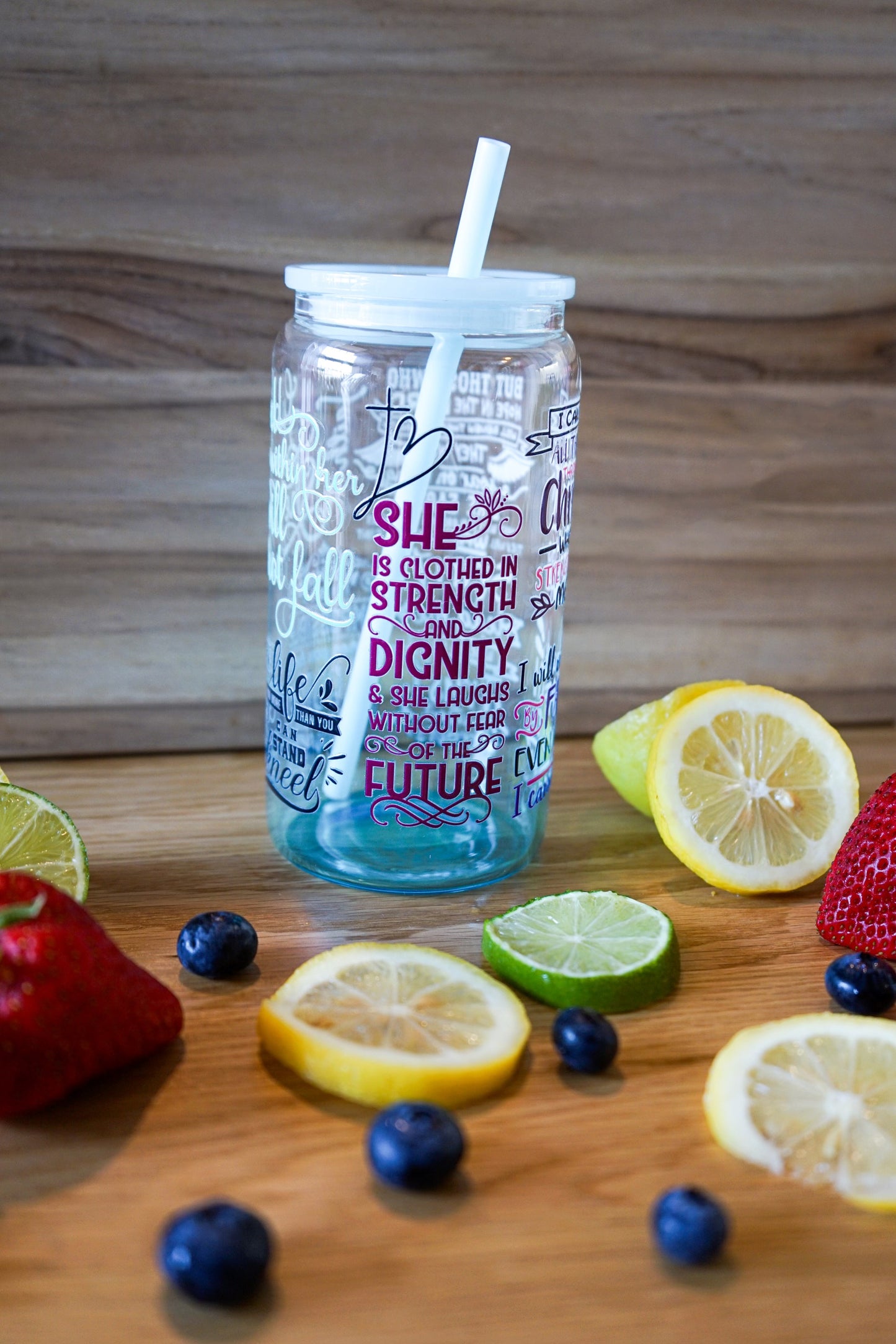 Summer Vibes Premium Glass Tumblers 16 oz