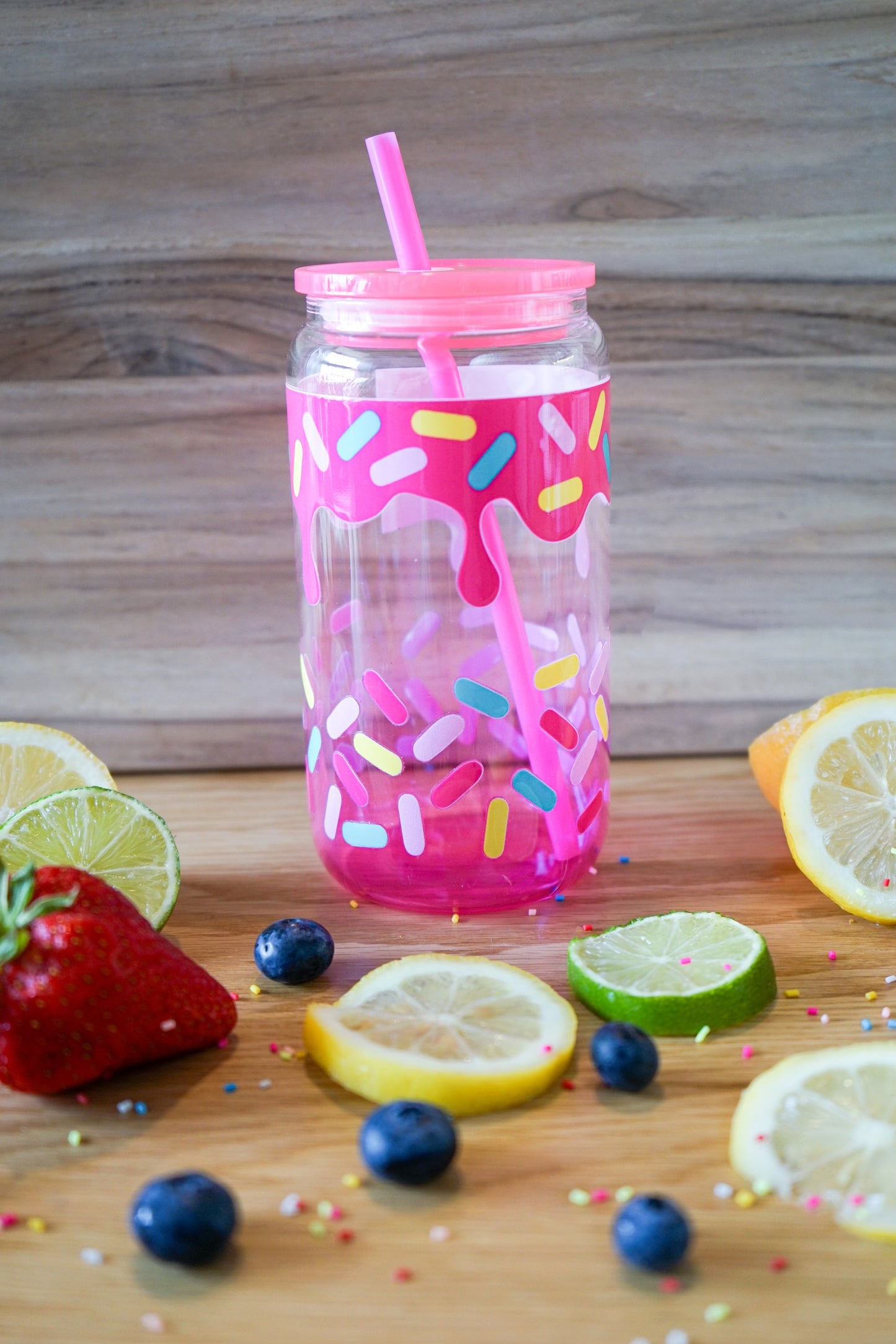 Summer Vibes Premium Glass Tumblers 16 oz