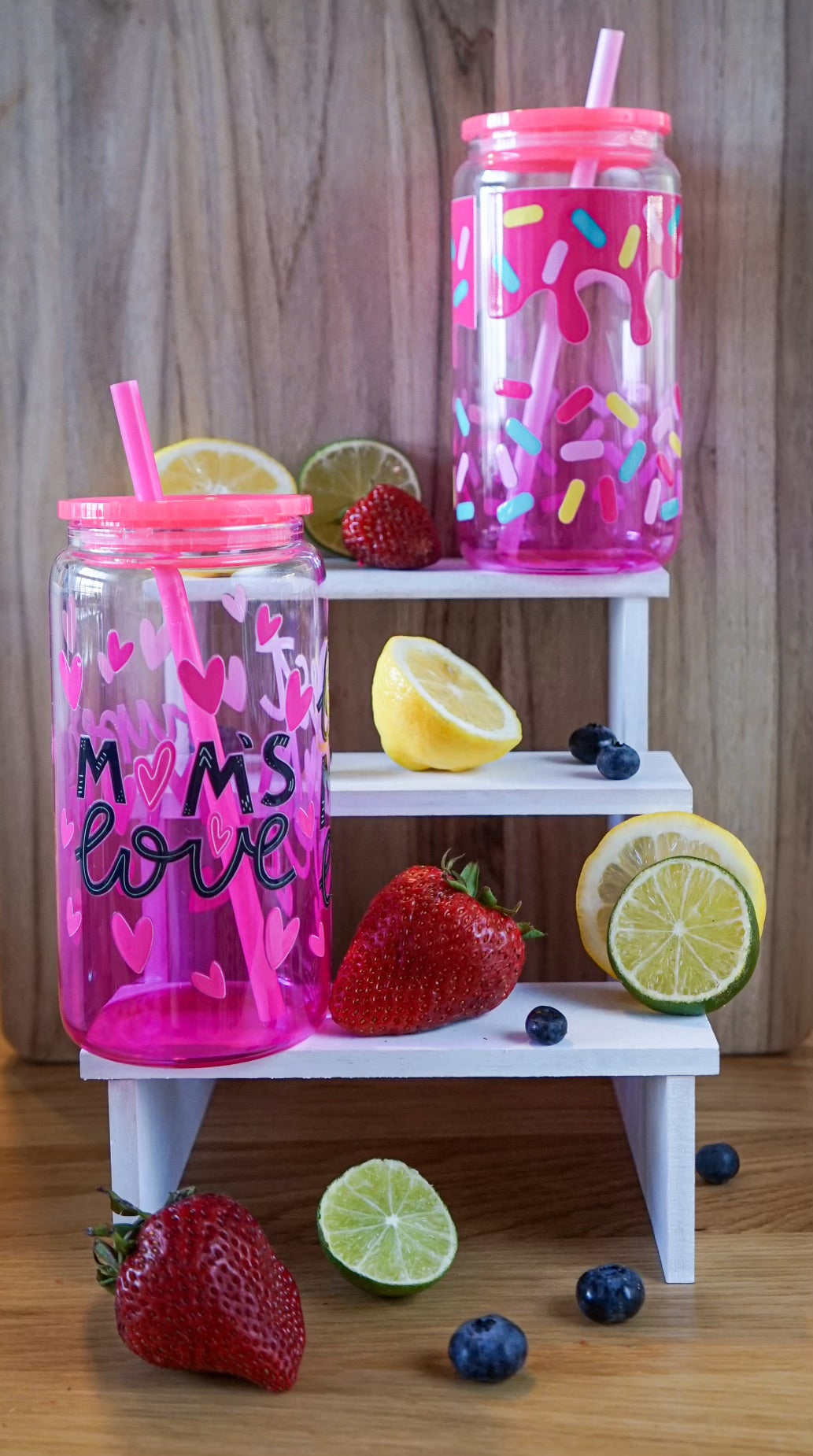 Summer Vibes Premium Glass Tumblers 16 oz