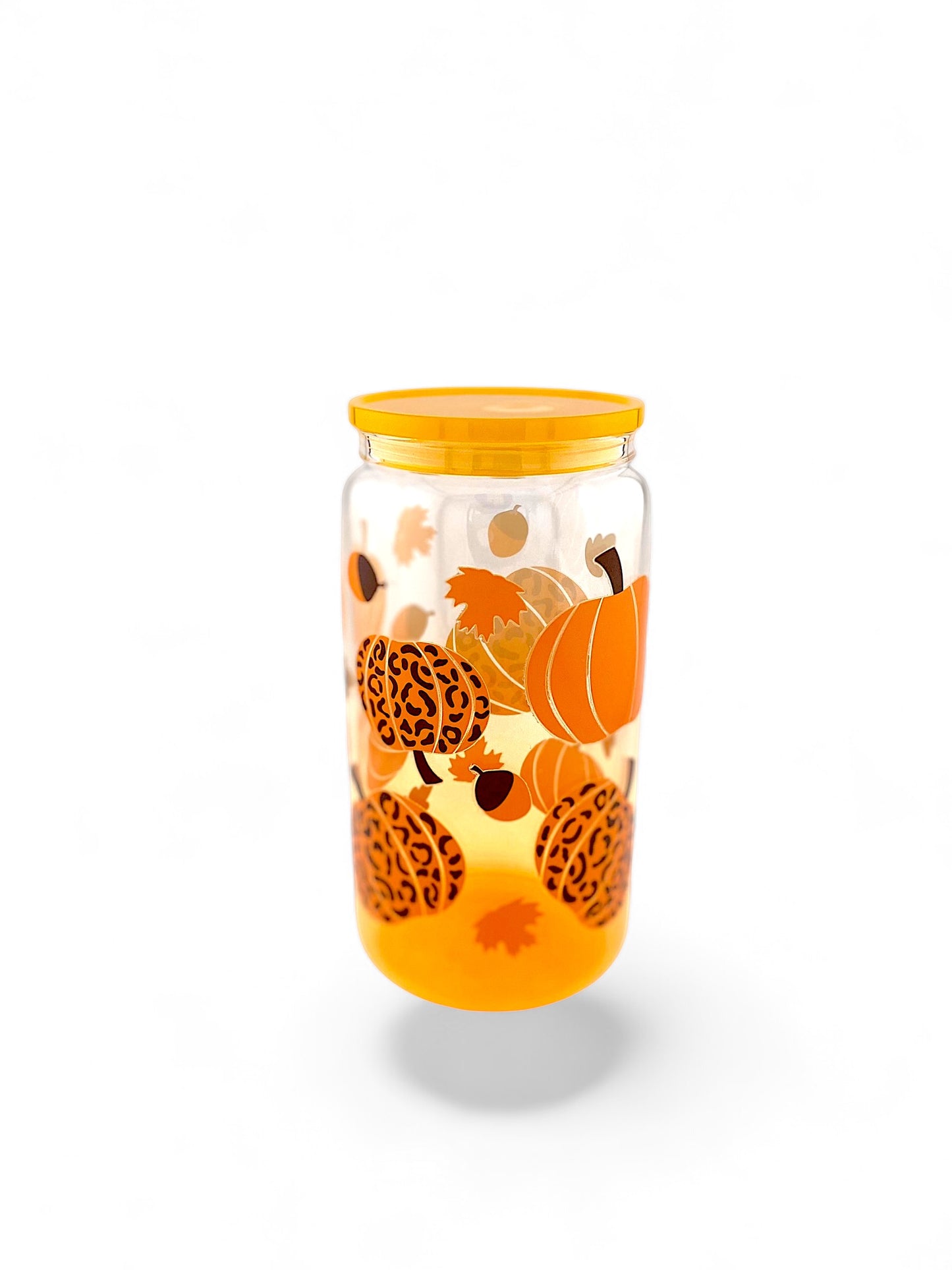 Fall Theme 16oz Tumbler W/ Straw