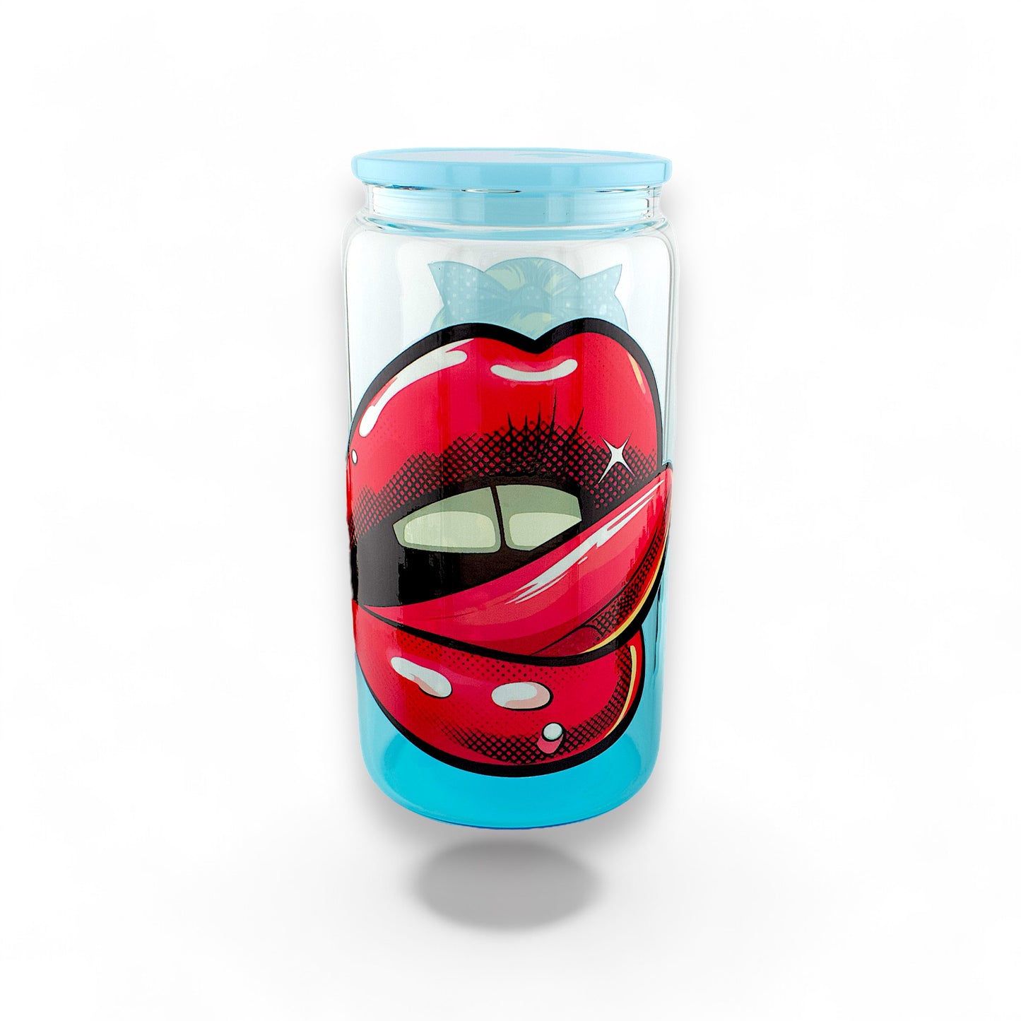 Pin-Up Girl 16oz Glass Tumbler w/ Straw